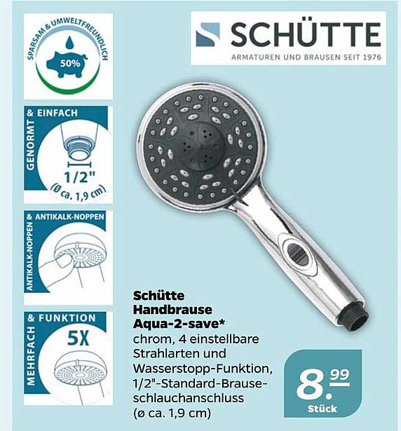 Netto Schütte Handbrause Aqua-2-save