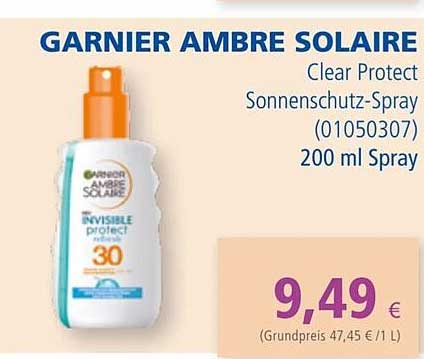 Apotal Garnier Ambre Solaire Clear Protect Sonnenschutz-spray