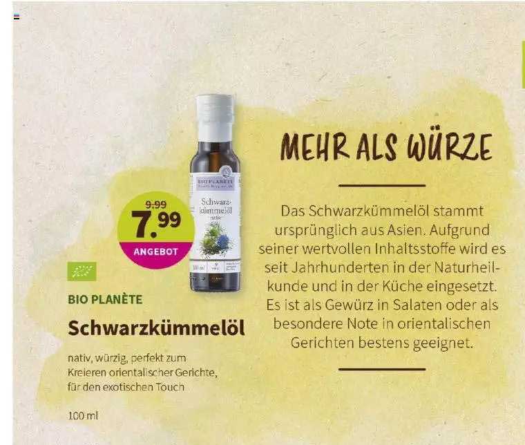 Denns Biomarkt Bio Planète Schwarzkümmelöl