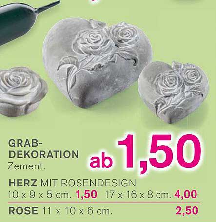 KODi Grab-dekoration Oder Herz Mit Rosendesign