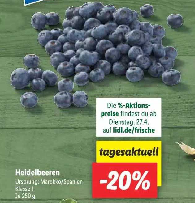 Heidelbeeren Angebot bei Lidl 1Prospekte.de