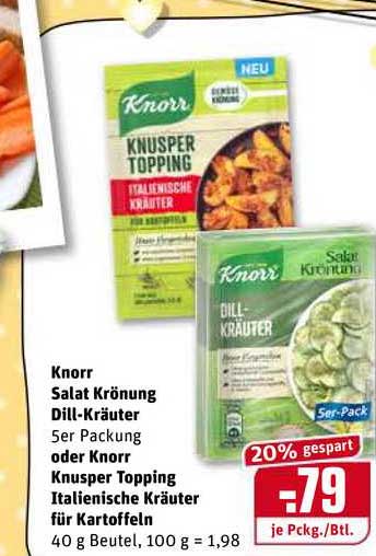Knorr Salat Krönung Italienische Kräuter - Italian Style Herbs Salad Dressing Mix, 8x5 Packs