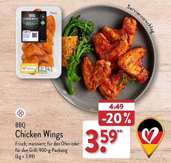 Bbq Chicken Wings Angebot bei ALDI Nord 1Prospekte.de