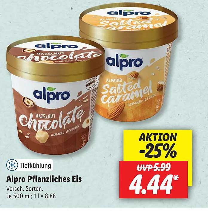 Alpro Pflanzliches Eis Angebot bei Lidl 1Prospekte.de