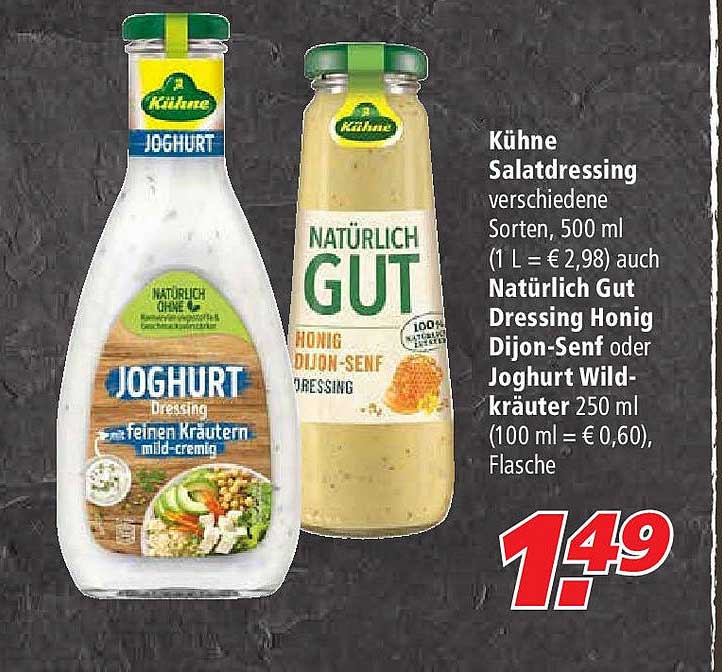 Kühne Salatdressing, Naturlich Gut Dressing Honig Dijon-senf Oder ...