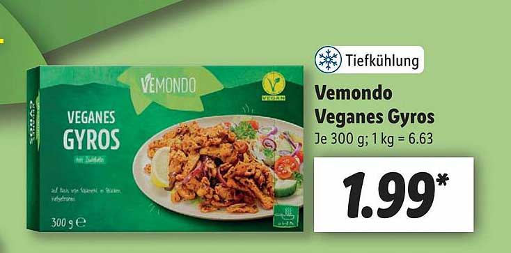 Vemondo bei Lidl Gyros Angebot Veganes