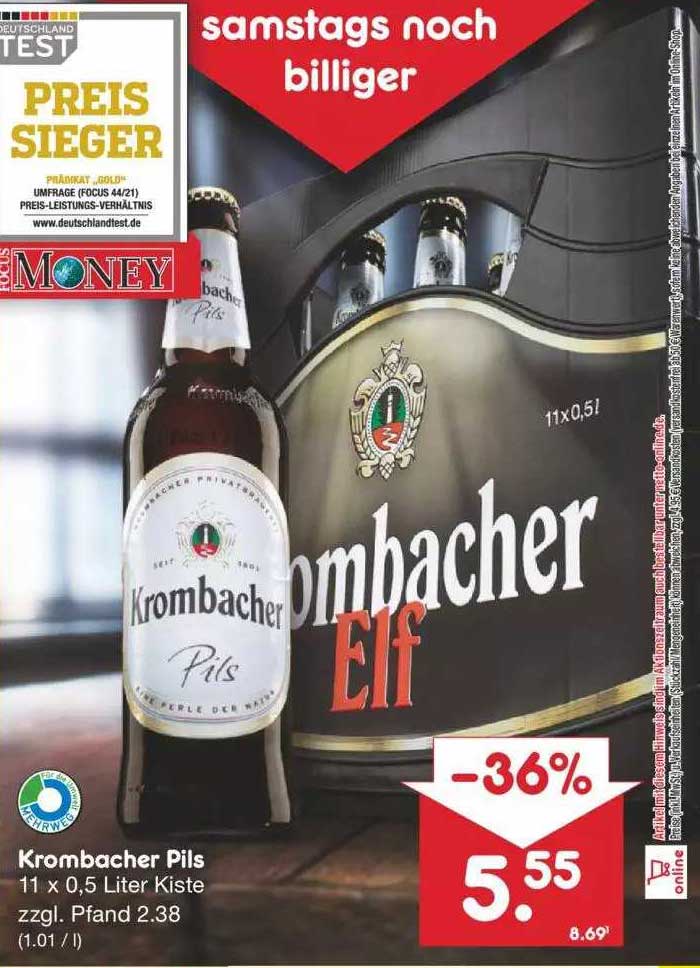 Wunderbar Krombacher Pils Angebot Netto Ebenbild