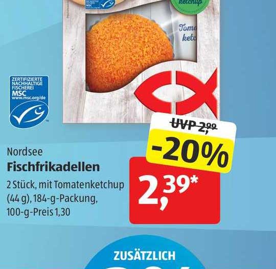 Nordsee Fischfrikadellen Angebot bei ALDI SÜD 1Prospekte.de
