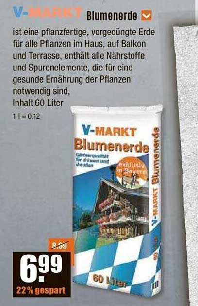 Blumenerde Angebot bei V-Baumarkt - 1Prospekte.de
