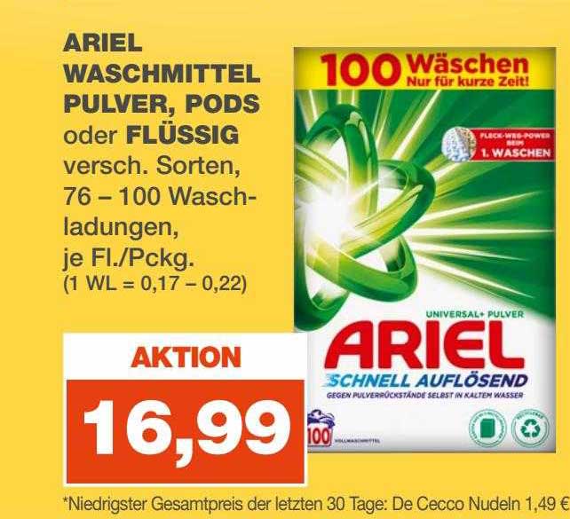 Ariel Pulvergel 100 Wäschenlenorariel All In 1 Pods 70 Wäschen
