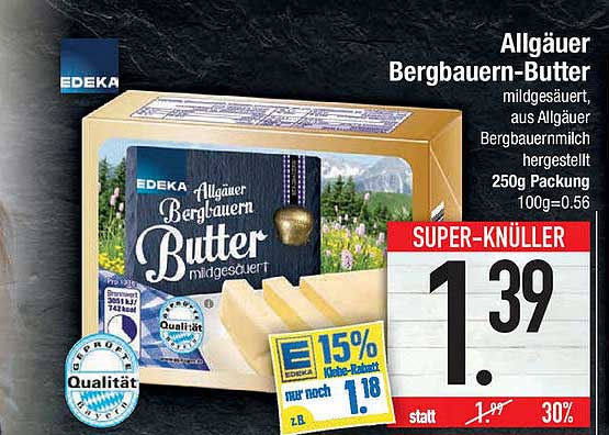 Allgäuer Bergbauern-butter Edeka Angebot bei E Center