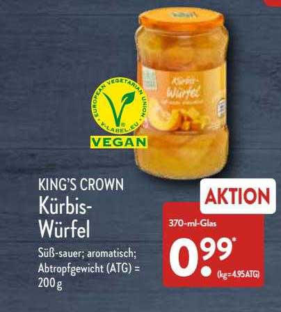 King's Crown Kürbiswürfel Angebot bei ALDI Nord