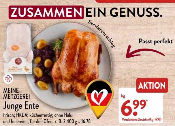 Meine Metzgerei Junge Ente Angebot bei ALDI Nord - 1Prospekte.de