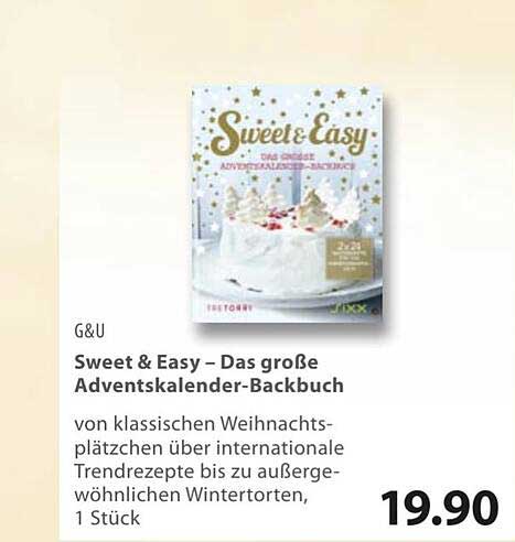 Basic G&u Sweet & Easy Das Große Adventskalender Backbuch