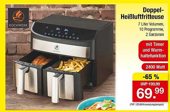 Doppel-heißluftfritteuse Angebot bei Zimmermann - 1Prospekte.de