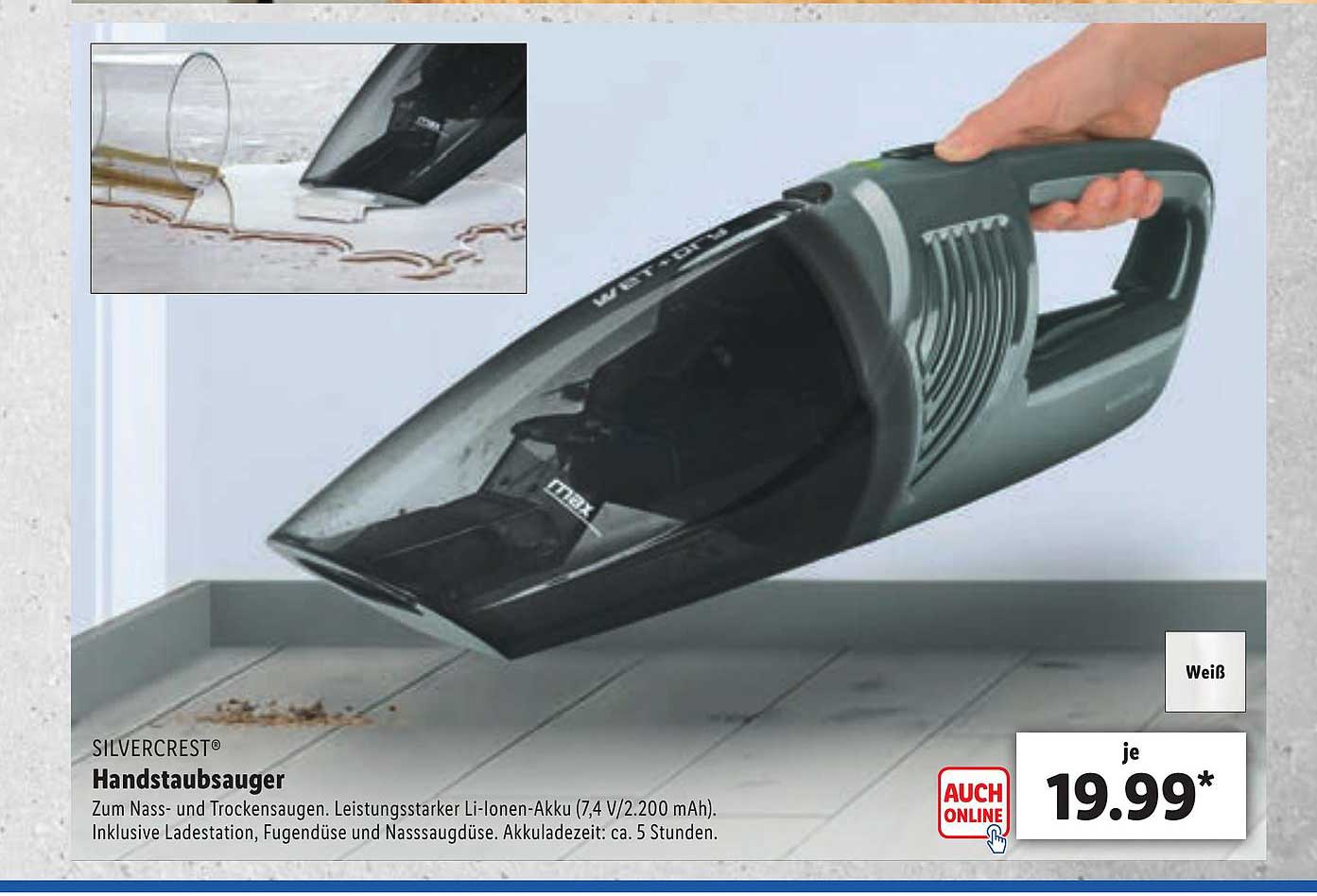 Silvercrest Handstaubsauger Angebot bei Lidl 1Prospekte.de