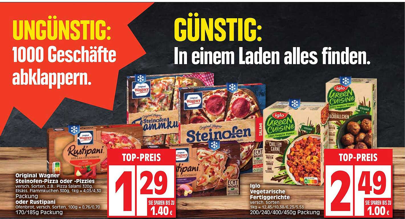 Original Wagner Steinofen pizza Oder pizzies Oder Rustipani Oder Iglo Original Wagner Steinofen pizza Oder pizzies Oder Rustipani Oder Iglo
