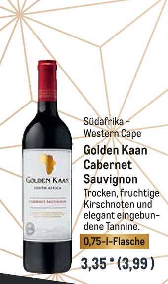 Golden Kaan Cabernet Sauvignon Angebot bei METRO - 1Prospekte.de