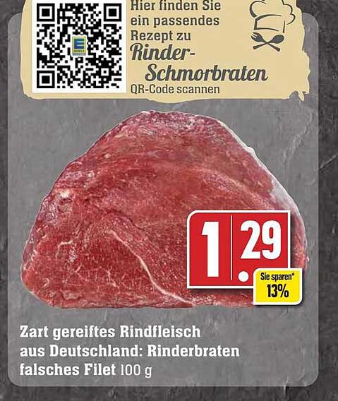 Rinderbraten Falsches Filet Angebot bei EDEKA - 1Prospekte.de
