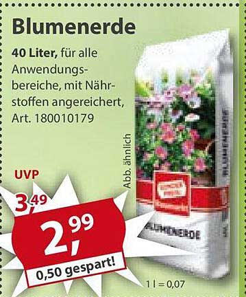 Blumenerde 40 Liter Angebot bei Sonderpreis Baumarkt 1Prospekte.de