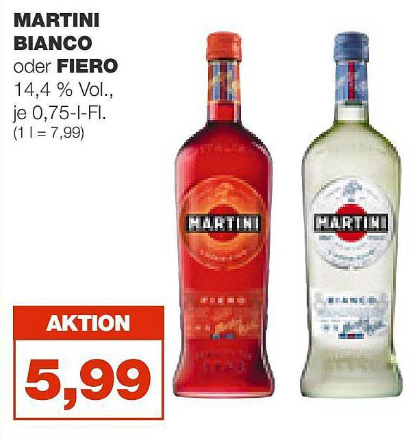 Martini Bianco Oder Fiero Angebot bei Real 1Prospekte.de