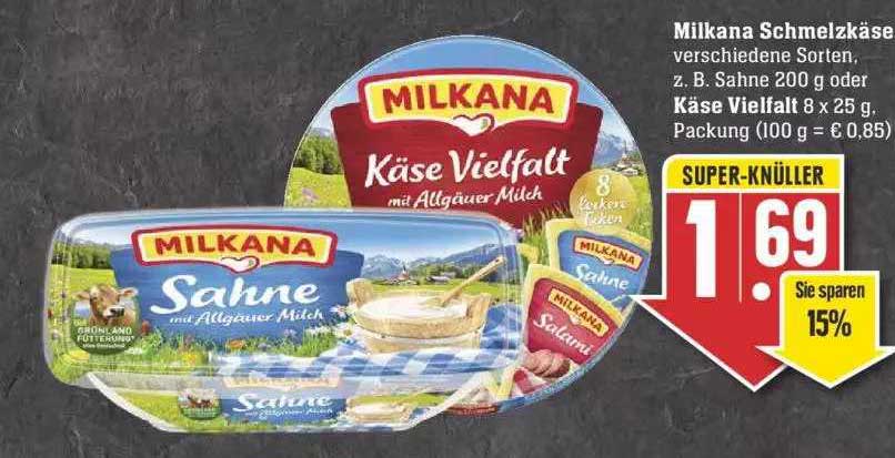 Milkana Schmelzkäse Angebot bei EDEKA