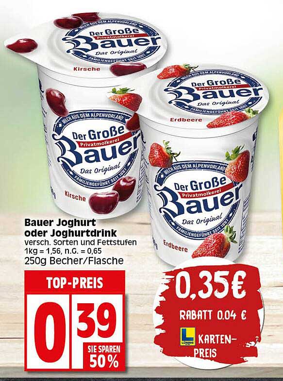 Elli Markt Bauer Joghurt Oder Joghurtdrink