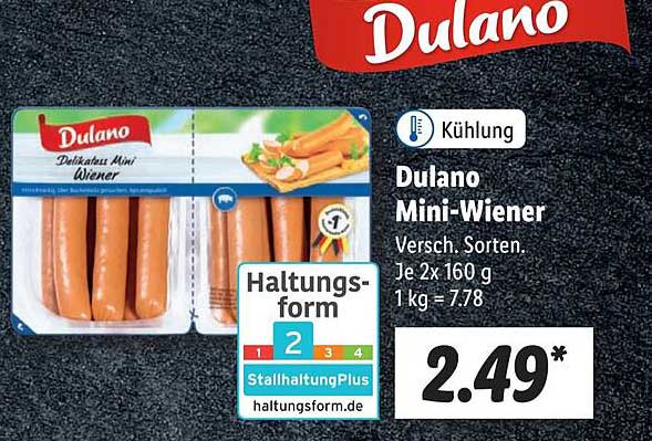 Lidl Dulano Angebot Mini-wiener bei
