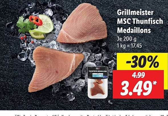 Grillmeister Msc Thunfisch Medaillons Angebot bei Lidl 1Prospekte.de