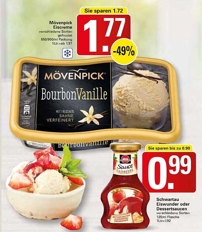 Schwartau Eiswunder Oder Dessertsaucen Angebot bei Edeka Frischemarkt