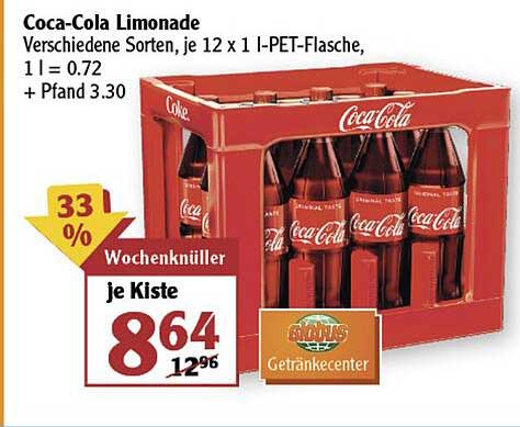 Globus Coca-cola Limonade