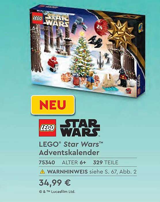 Lego Star Wars Adventskalender Angebot bei Lego - 1Prospekte.de