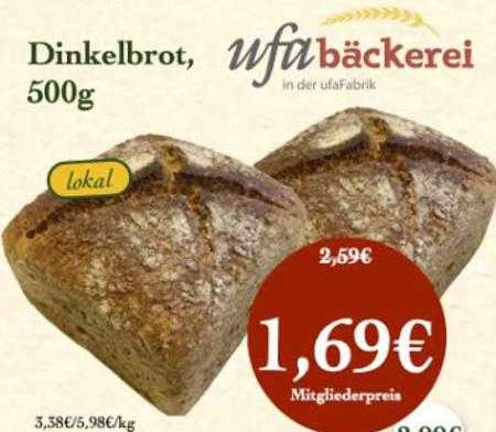 LPG Biomarkt Dinkelbrot Wfa Bäckerei