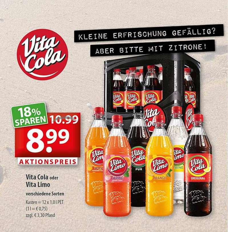 Vita Cola Oder Vita Limo Angebot Bei Getränkeland 1prospektede 8725