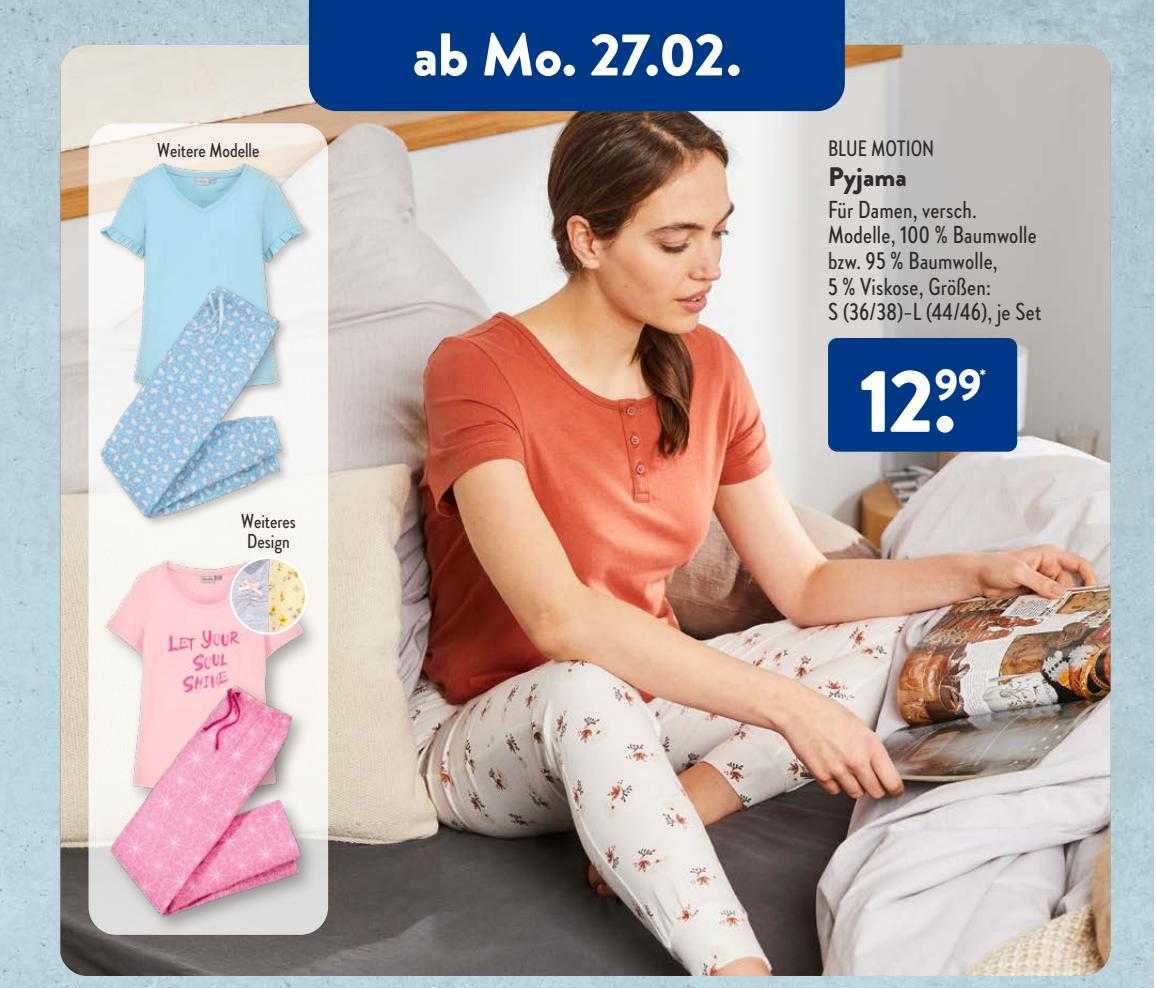Blue Motion Pyjama Angebot bei ALDI sud
