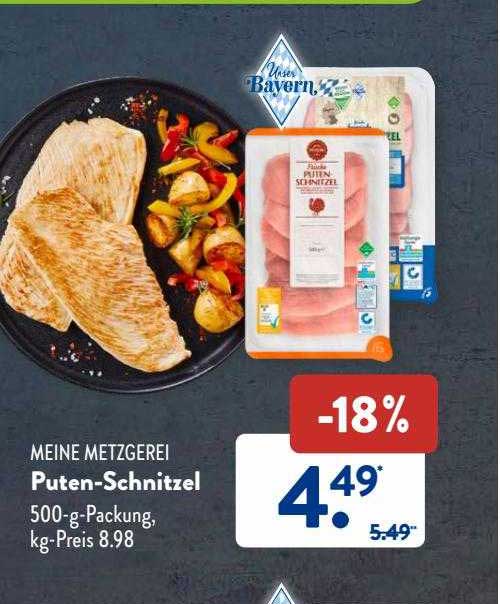 Meine Metzgerei Puten-schnitzel Angebot bei ALDI SÜD - 1Prospekte.de