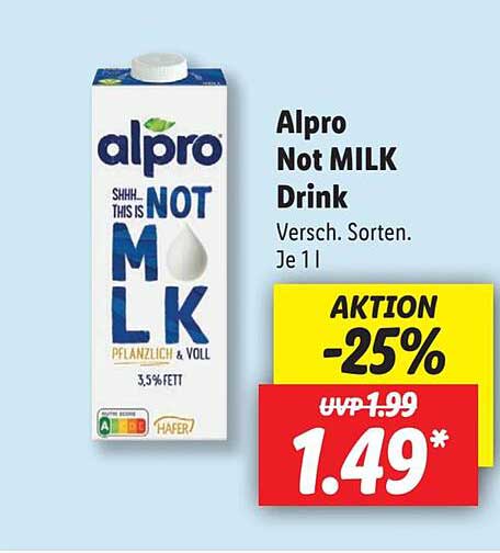 Lidl Alpro Not Milk Drink