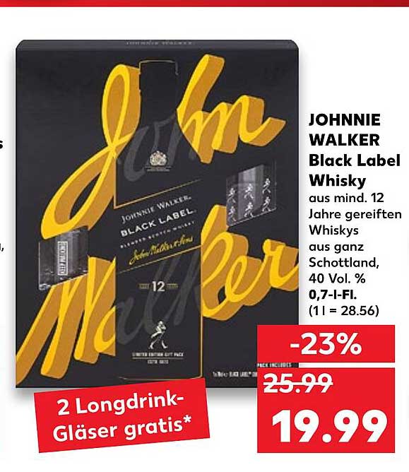 Johnnie Walker Black Label Whisky Angebot bei Kaufland 1Prospekte.de