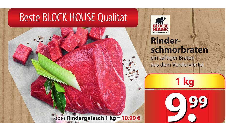 Rinder-schmorbraten Block House Angebot bei Famila