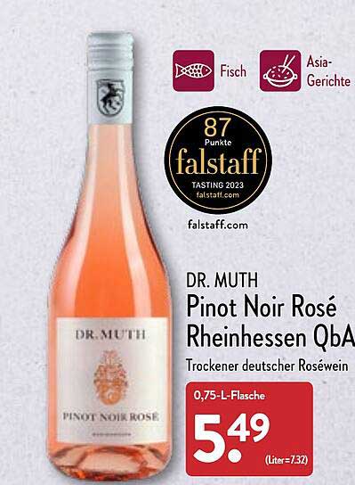 ALDI Nord Dr. Muth Pinot Noir Rosé Rheinhessen Qba