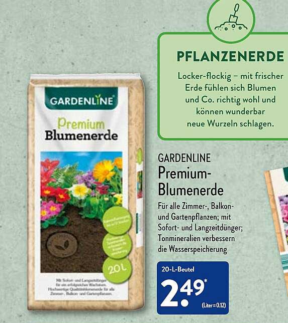 ALDI Nord Gardenline Premium-blumenerde