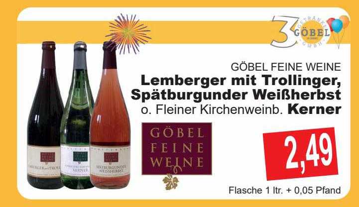 Getränke Göbel Göbel Feine Weine Lemberger Mit Trollinger, Spätburgunder Weißherbst Oder Kerner