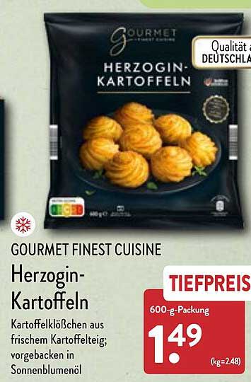 ALDI Nord Gourmet Finest Cuisine Herzogin-kartoffeln