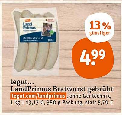 Tegut Landprimus Bratwurst Gebrüht