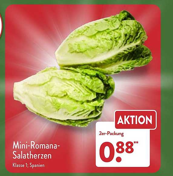 Mini-romana-salatherzen Angebot bei ALDI Nord