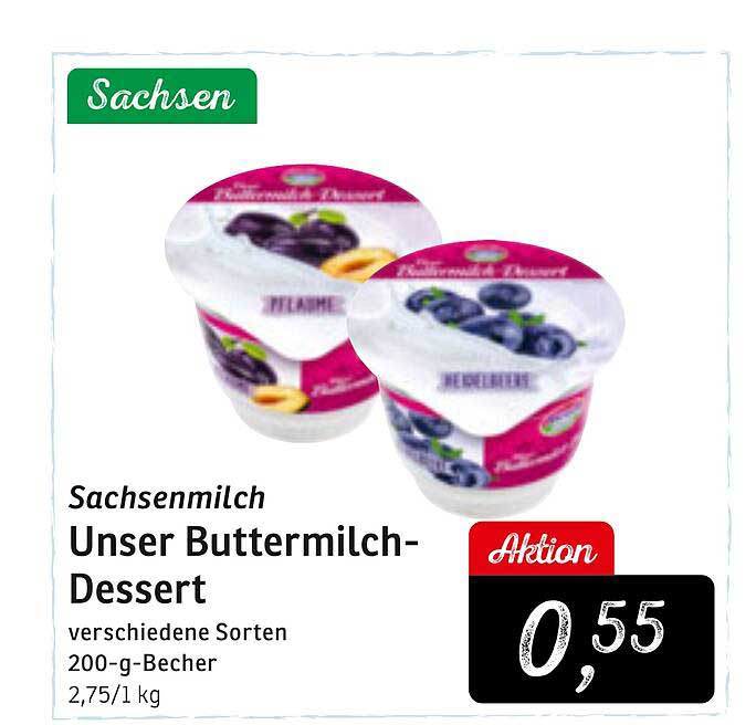 KONSUM Sachsenmilch Unser Buttermilch-dessert