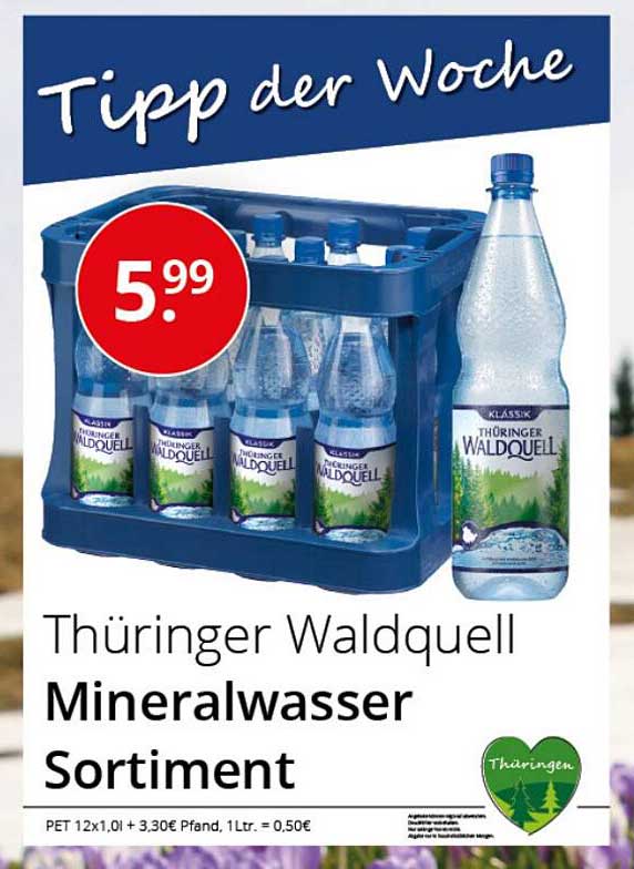 Sagasser Thüringer Waldquell Mineralwasser Sortiment