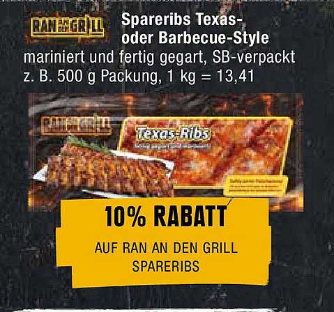 Marktkauf Spareribs Texasoder Barbecuestyle