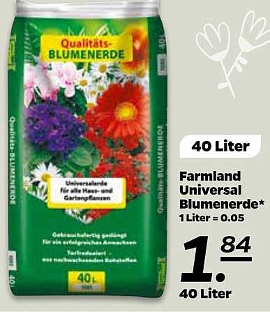 Netto Farmland Universal Blumenerde 40 Liter