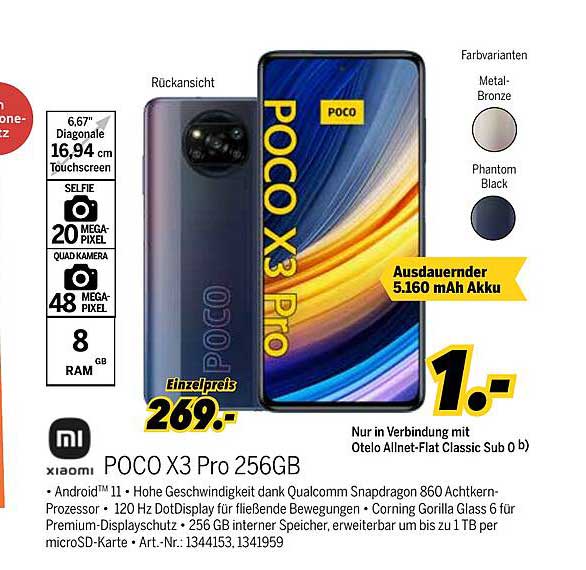 MEDIMAX Xiaomi Poco X3 Pro 256gb